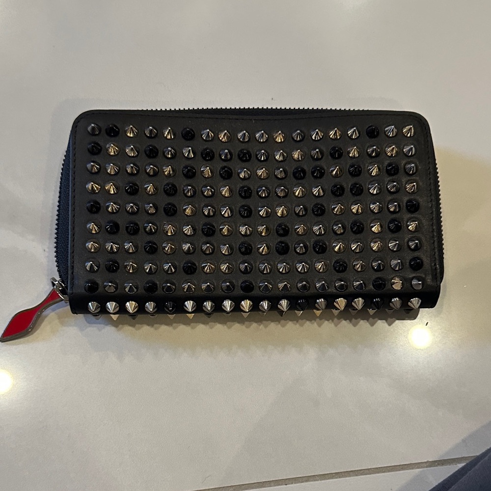 Studded Black Clutch or Wallet